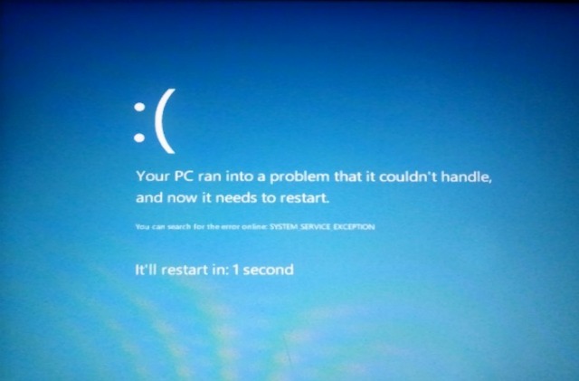 Futuro ecrã azul no Windows 8